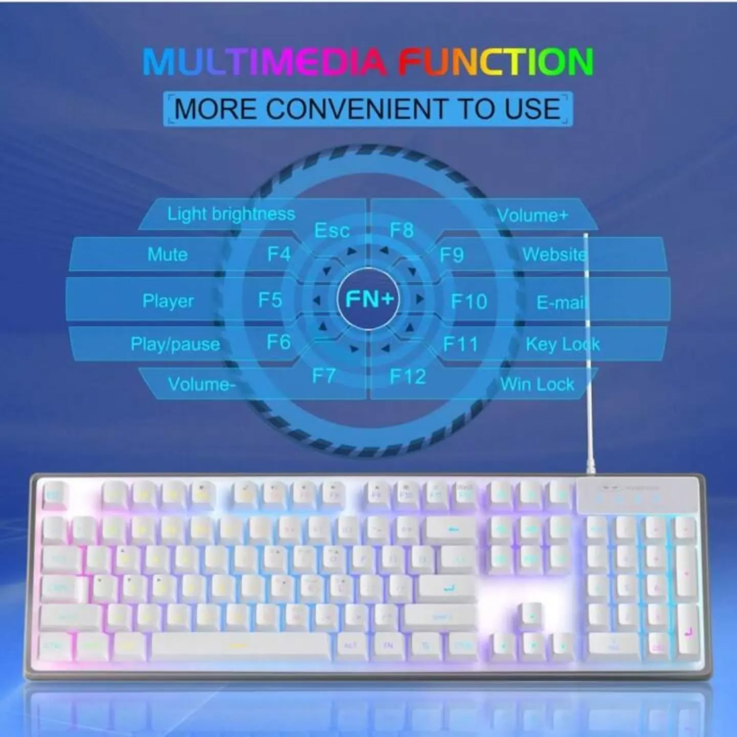 Teclado y mouse combo para juegos MageGee, teclado retroiluminado L...