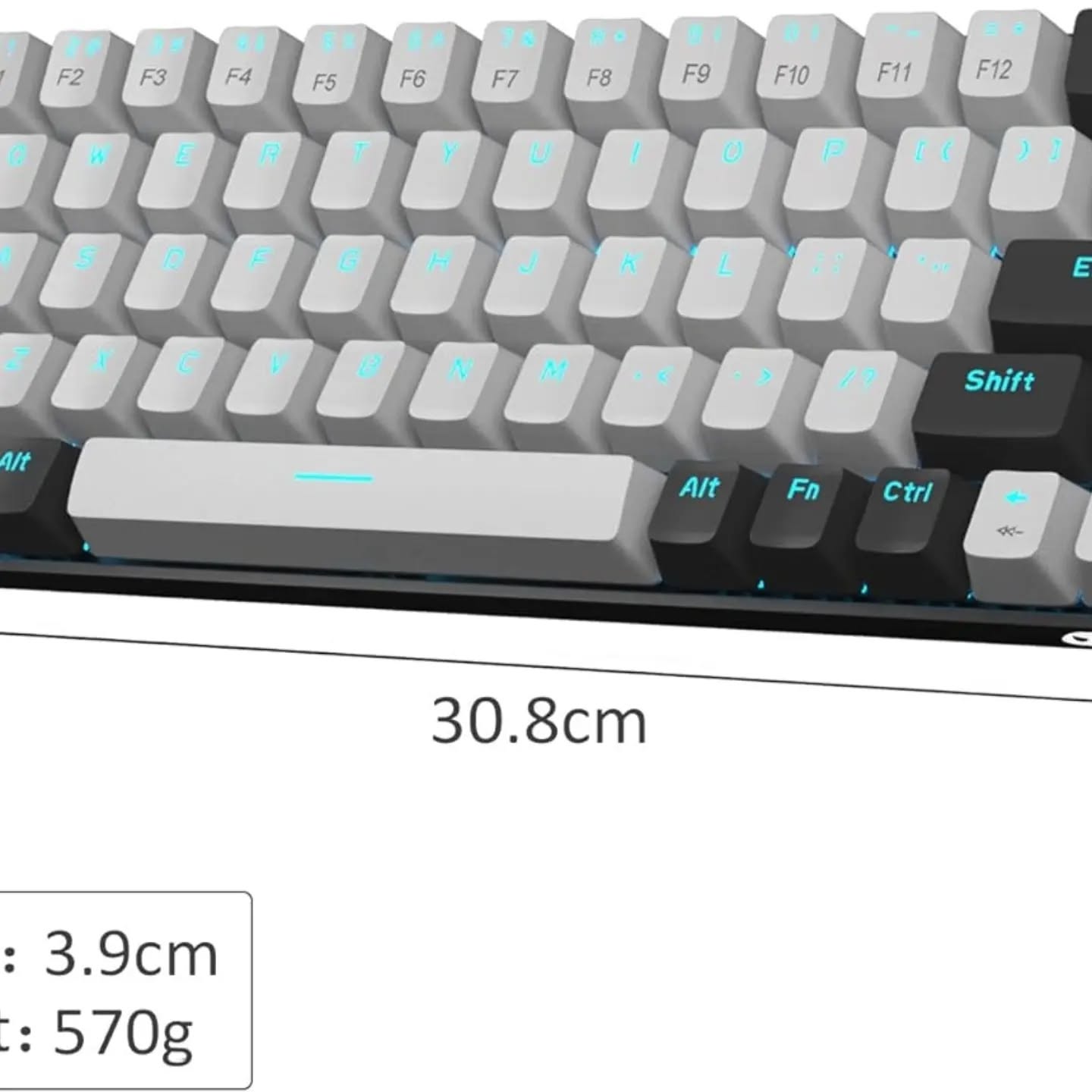 Teclado MageGee MK-Box - portátil 60% mecánico para juegos, retroilumi...