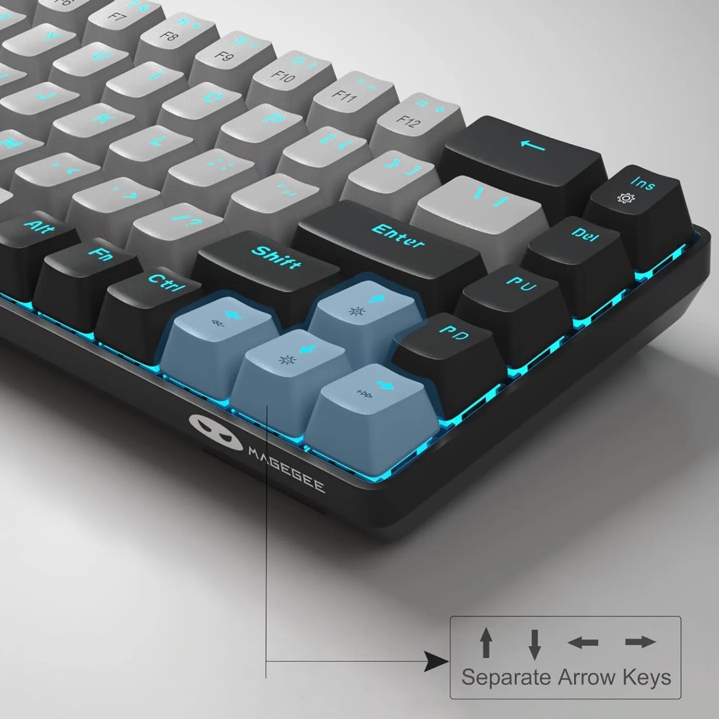 Teclado MageGee MK-Box - portátil 60% mecánico para juegos, retroilumi...