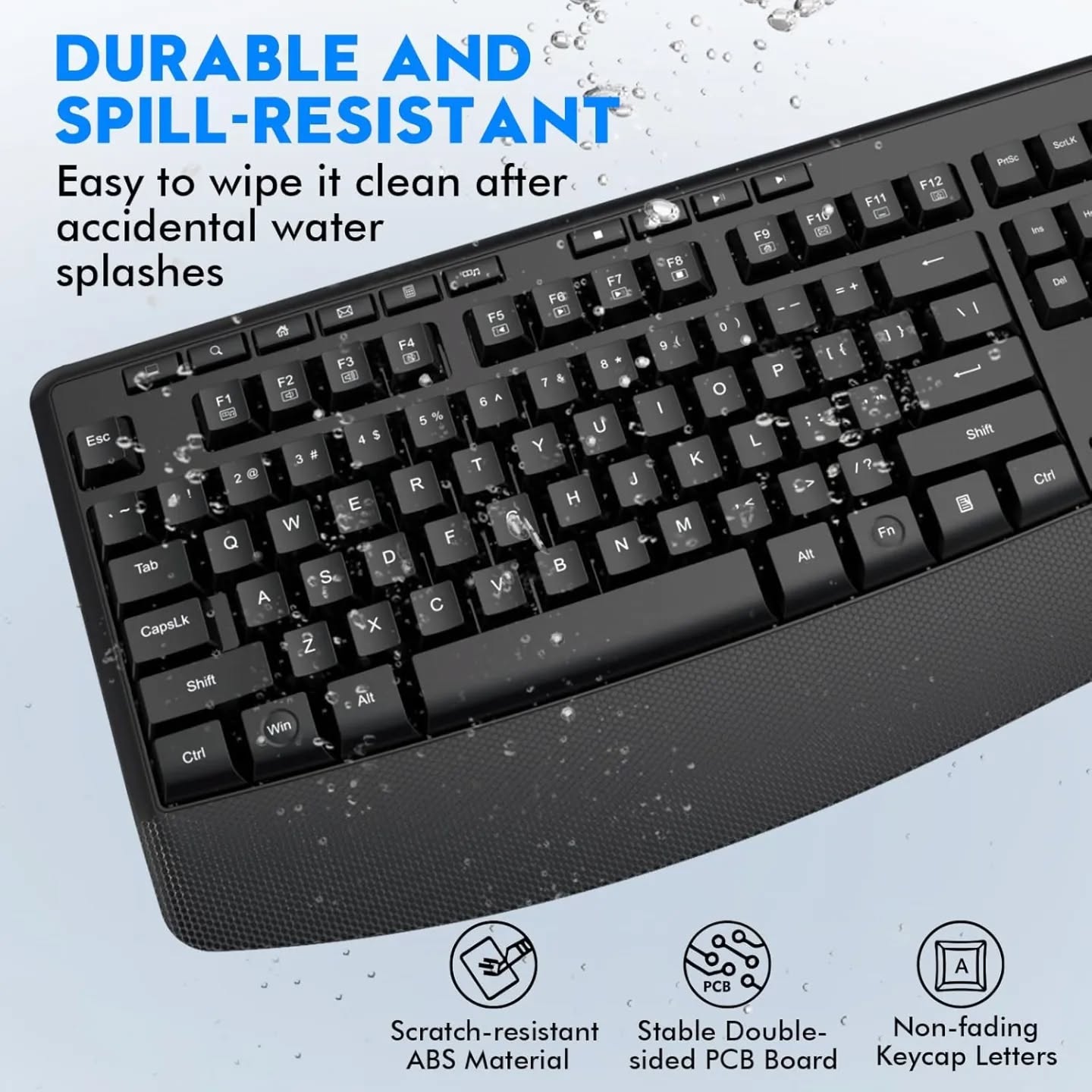 Teclado E-YOOSO - Combo de teclado y mouse inalámbricos, teclado inalámbrico e...