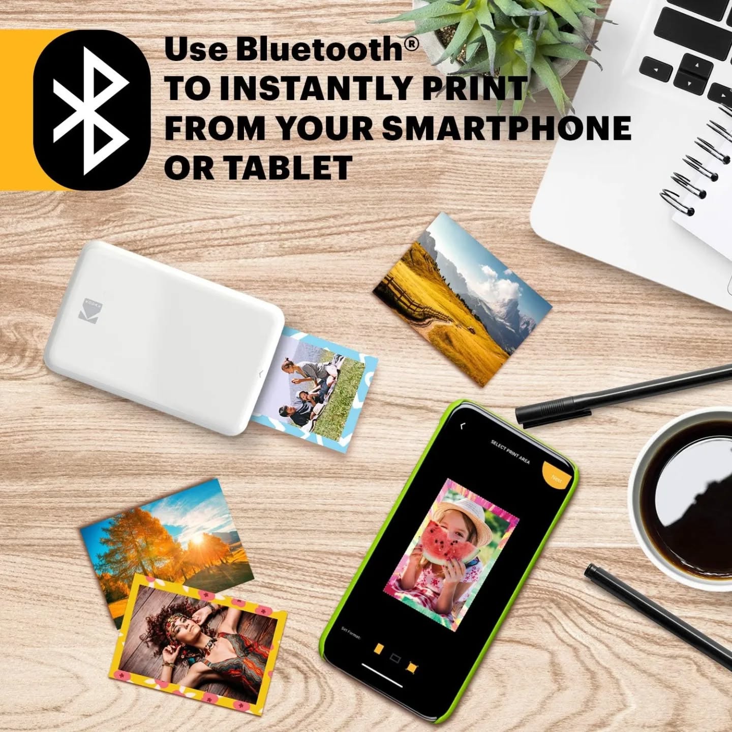 Zink Kodak Step Printer – Impresora inalámbrica de fotos de teléfono c...
