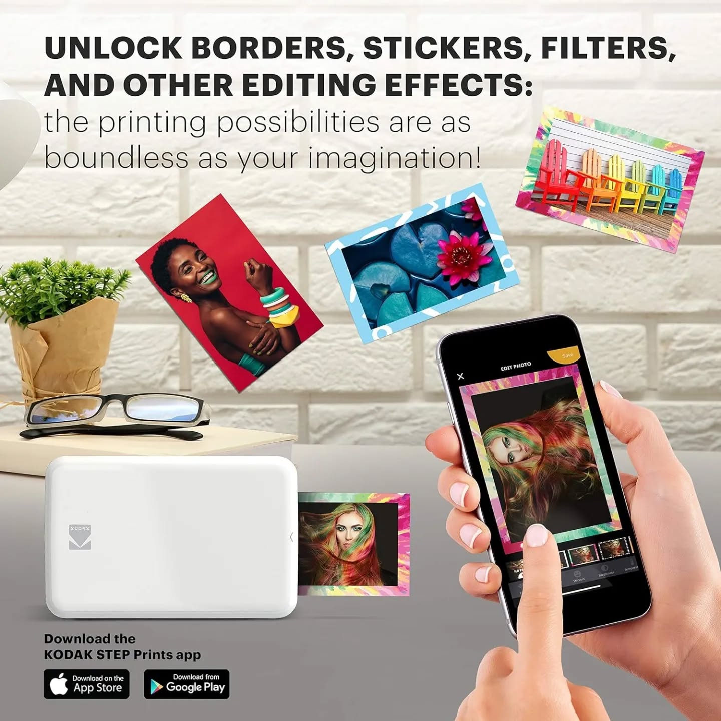 Zink Kodak Step Printer – Impresora inalámbrica de fotos de teléfono c...