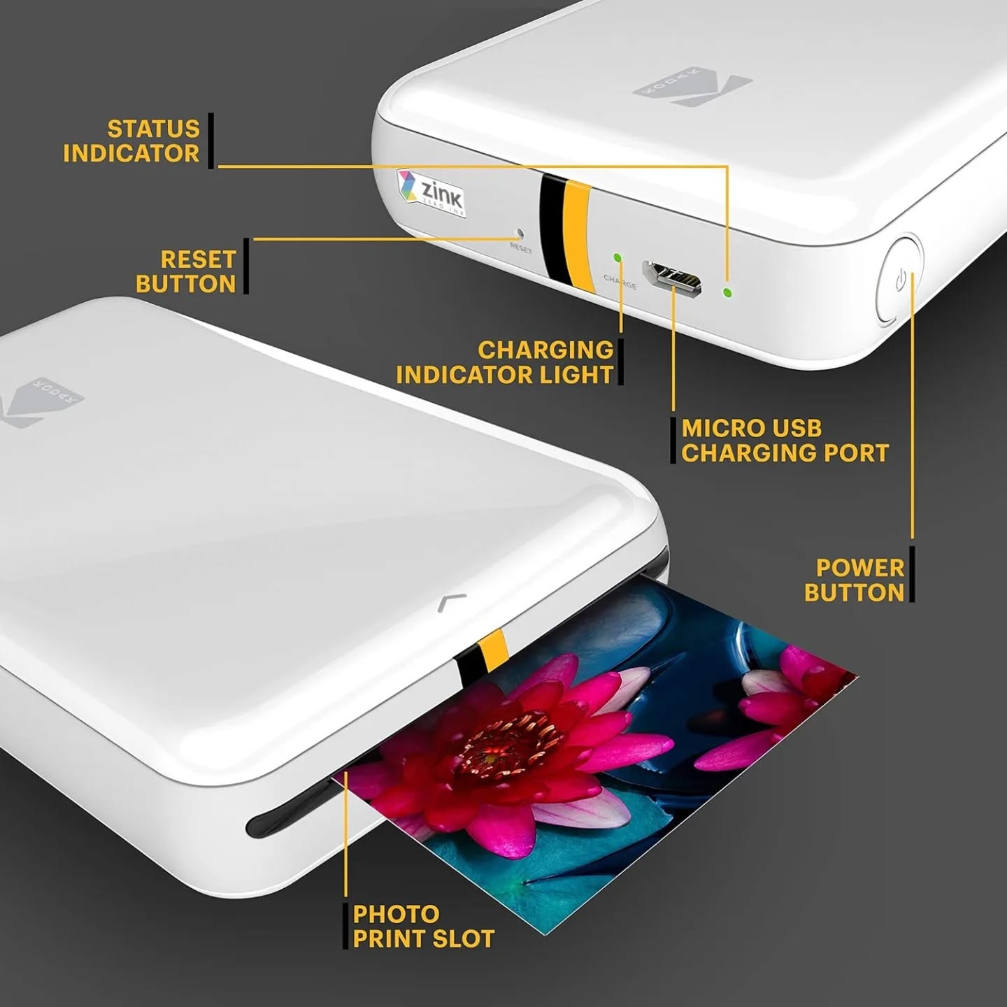 Zink Kodak Step Printer – Impresora inalámbrica de fotos de teléfono c...