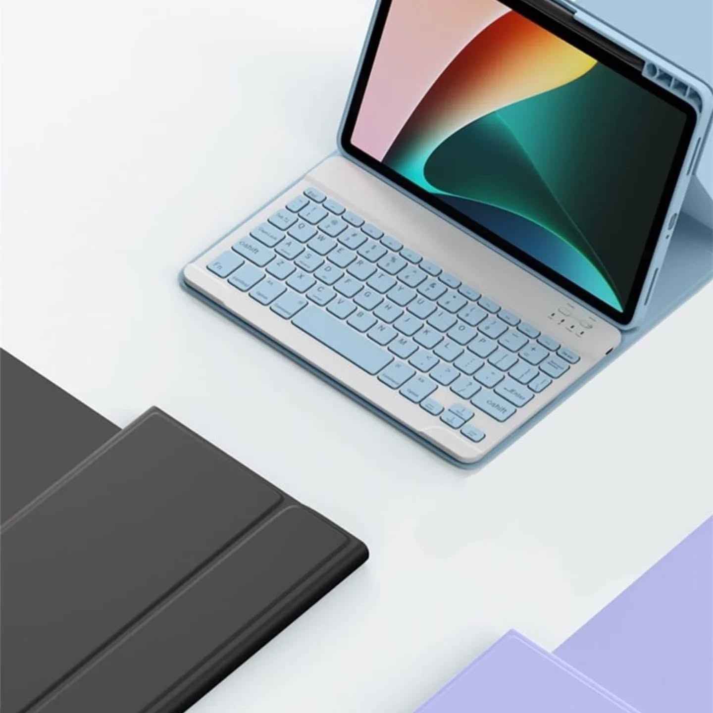 Cover / Funda con teclado para iPad de 10,2" (novena generación, 2021), 8" (oc...