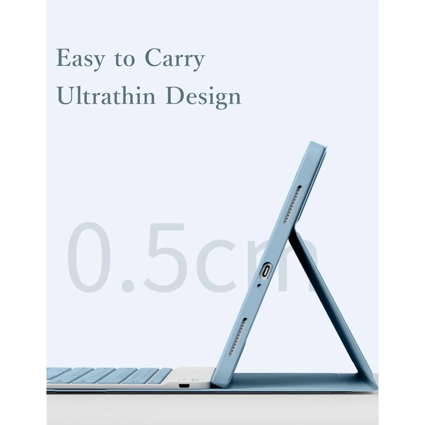 Cover / Funda con teclado para iPad de 10,2" (novena generación, 2021), 8" (oc...