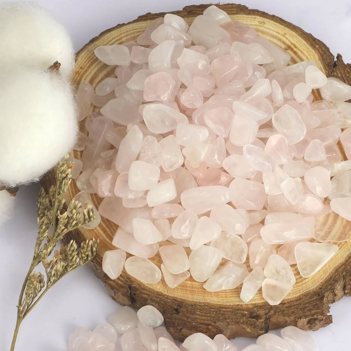 gemshan 2 lbs Rose Quartz Chips Natural Crushed Crystal...