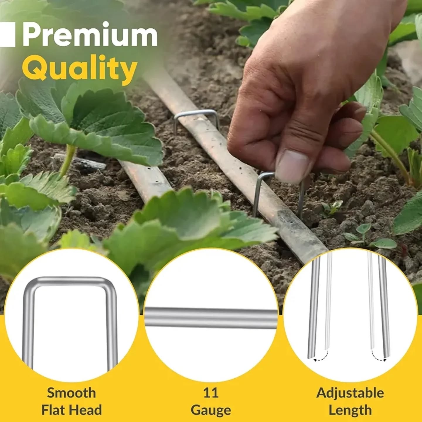 BzBirds - Paquete de 200 grapas para jardinería fabricadas en EE. UU.,...