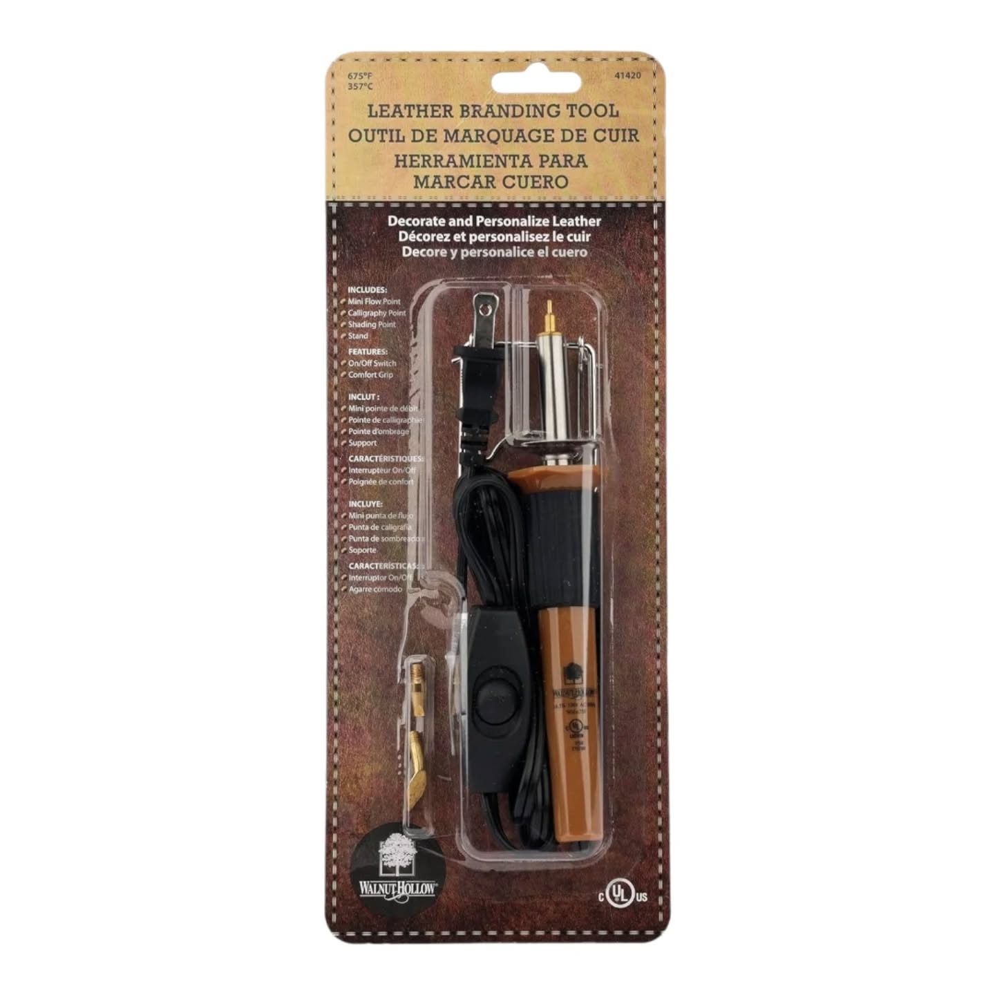 Walnut Hollow Herramienta de marca de cuero