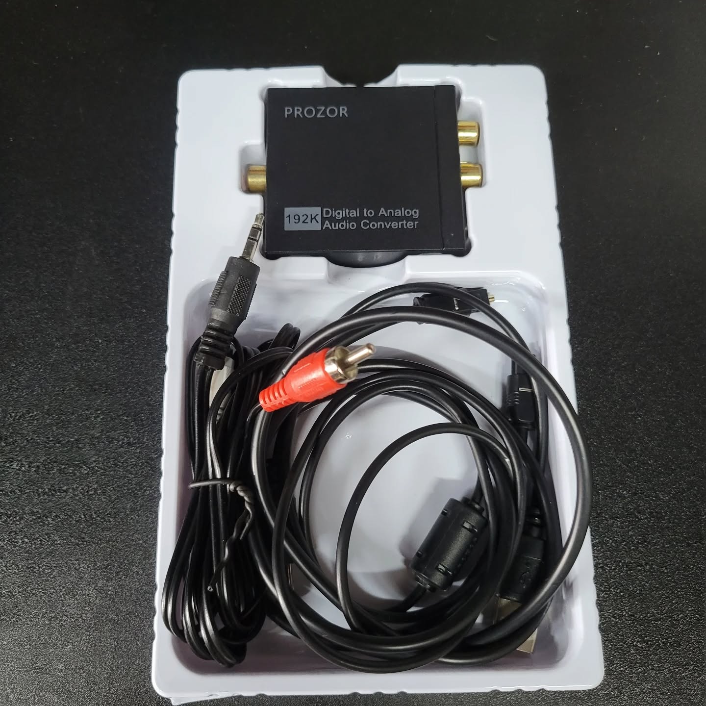 PROZOR conversor de audio digital a analógico Negro