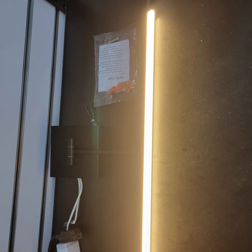 Lámpara Joosenhouse LED de 24.4 pulgadas, color negro moderno para m...