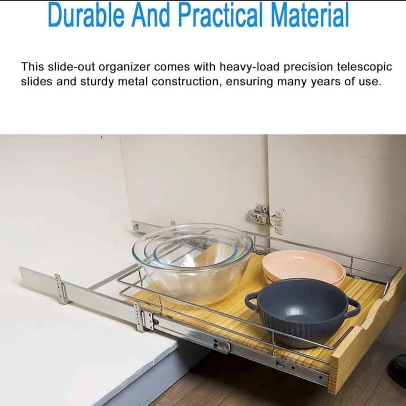 DINDON Pull-Out Cabinet Organizer (14" W x 21" H)