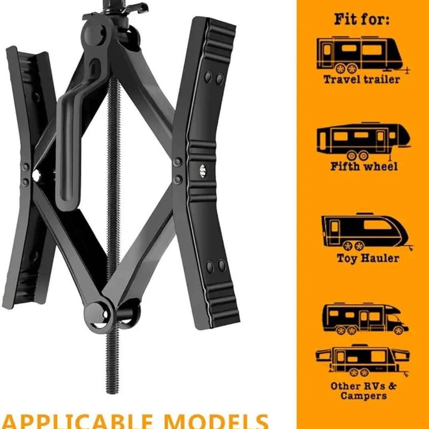 Small wheel stabilizer in the form of a caravan chock for towing...
