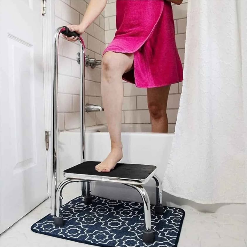 DMI Step Stool with Handle and Non-Slip Rubber Platform, t...