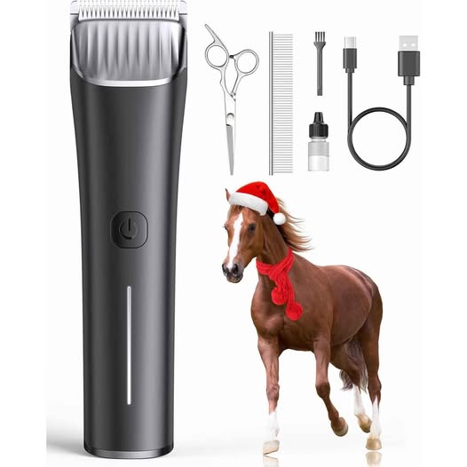 oneisall Cortadora de caballos, kit de afeitadora de bajo ruido para c...