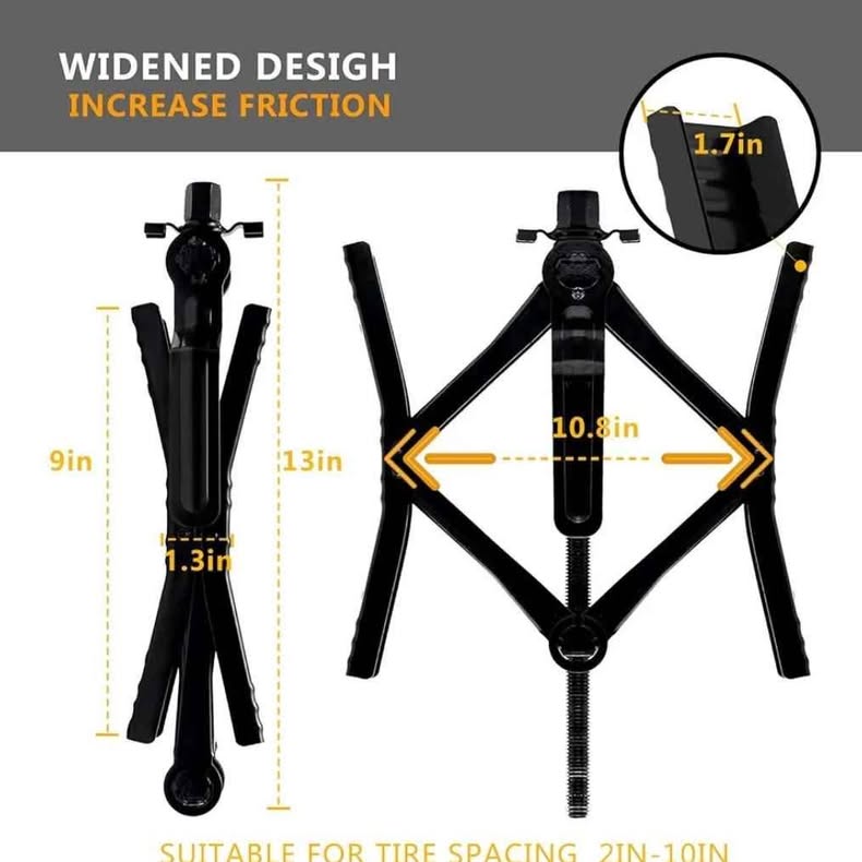 Small wheel stabilizer in the form of a caravan chock for towing...