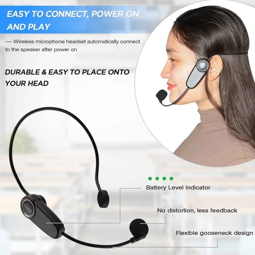 Amplificador de voz Bluetooth de 20 W, micrófono inalámbrico para prof...
