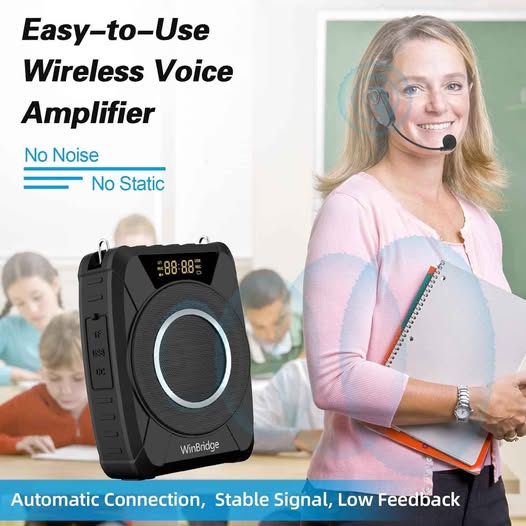 Amplificador de voz Bluetooth de 20 W, micrófono inalámbrico para prof...