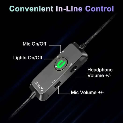 Jeecoo V20U - Auriculares USB Pro para juegos para PC, auriculares de ...