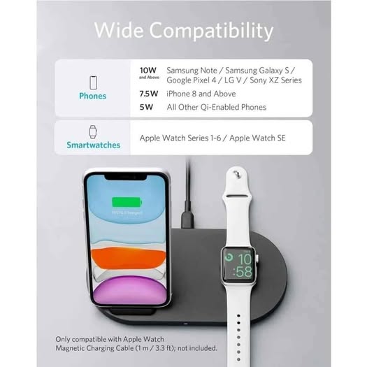 Anker PowerWave Sense - Estación de carga inalámbrica, soporte 2 en 1 ...