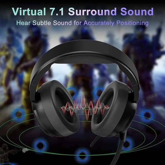 Jeecoo V20U - Auriculares USB Pro para juegos para PC, auriculares de ...