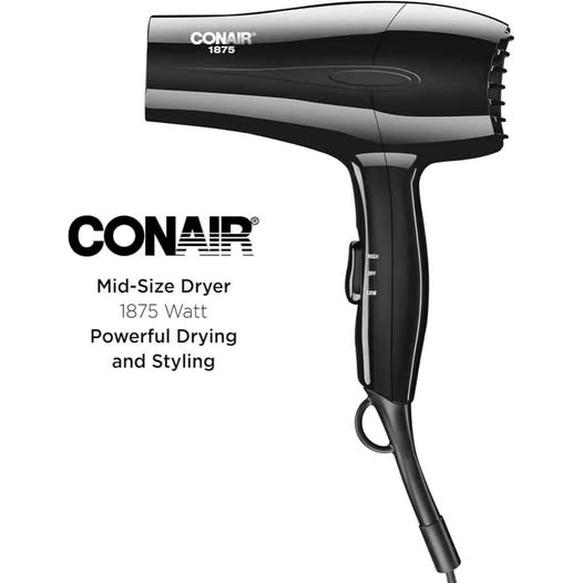 Conair Secador de pelo, secador de pelo mediano de 1875 W.