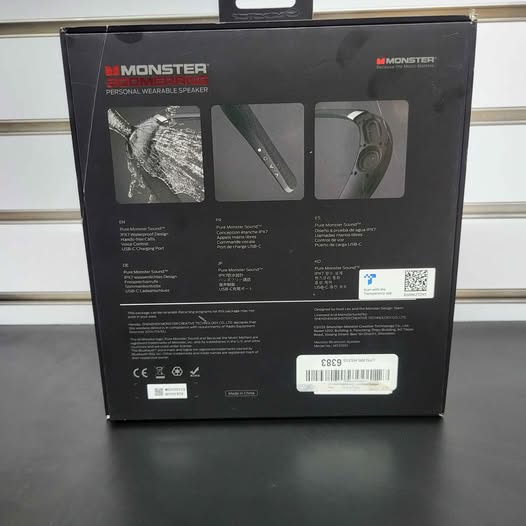Monster Boomerang - Altavoz Bluetooth con banda para el cuello, inalám...