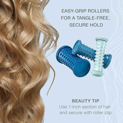 Conair 20 ruleros compactos para cabello de distintos tamaños, Azul/Ve...
