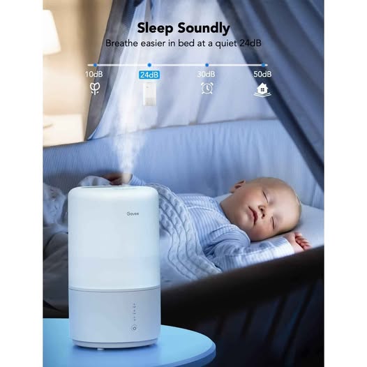 Govee Smart Humidifiers for Bedroom, 120ml Ultrasonic Humidifier with 100ml Capacity, 100ml Capacity, 12 ...