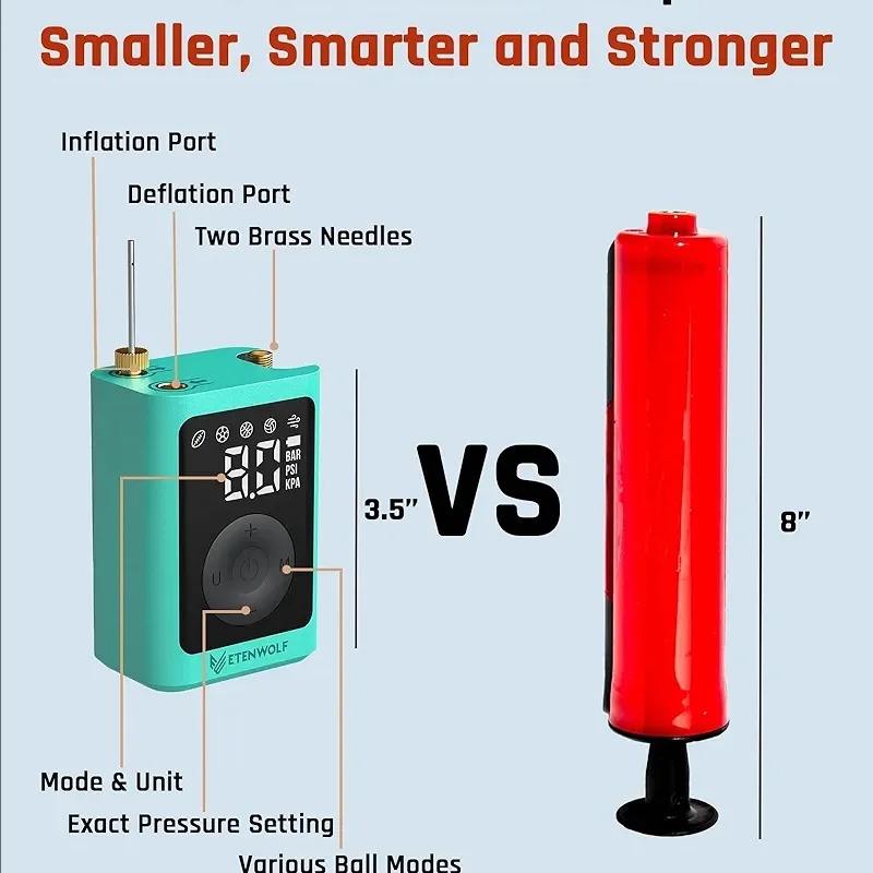 Bomba de bola eléctrica de inflado y desinflado de 2 a 17 PSI, bomba d...