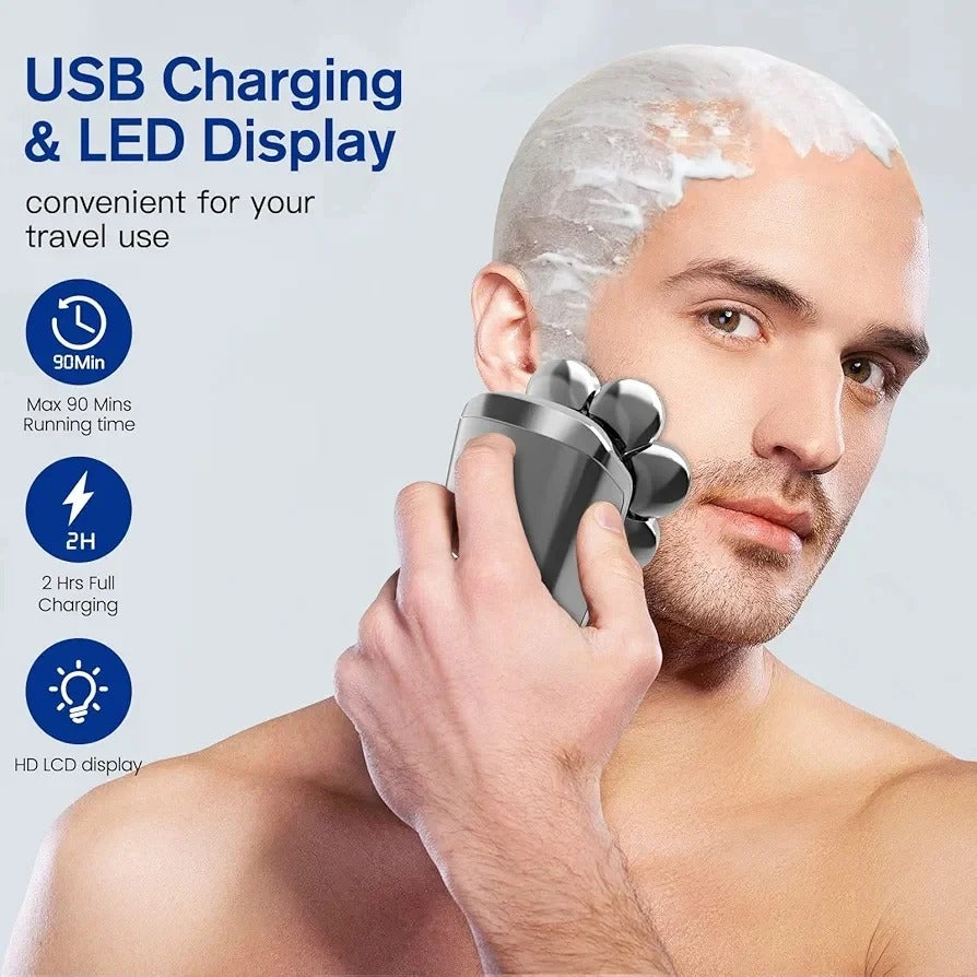 Afeitadora eléctrica para cabeza Mr.wintek 8D para hombres calvos, afe...