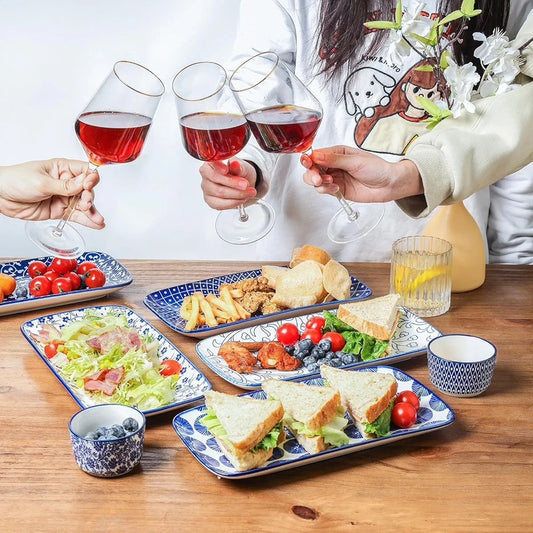 Selamica Platos de cerámica para servir, bandejas de servir de 12 pulg...