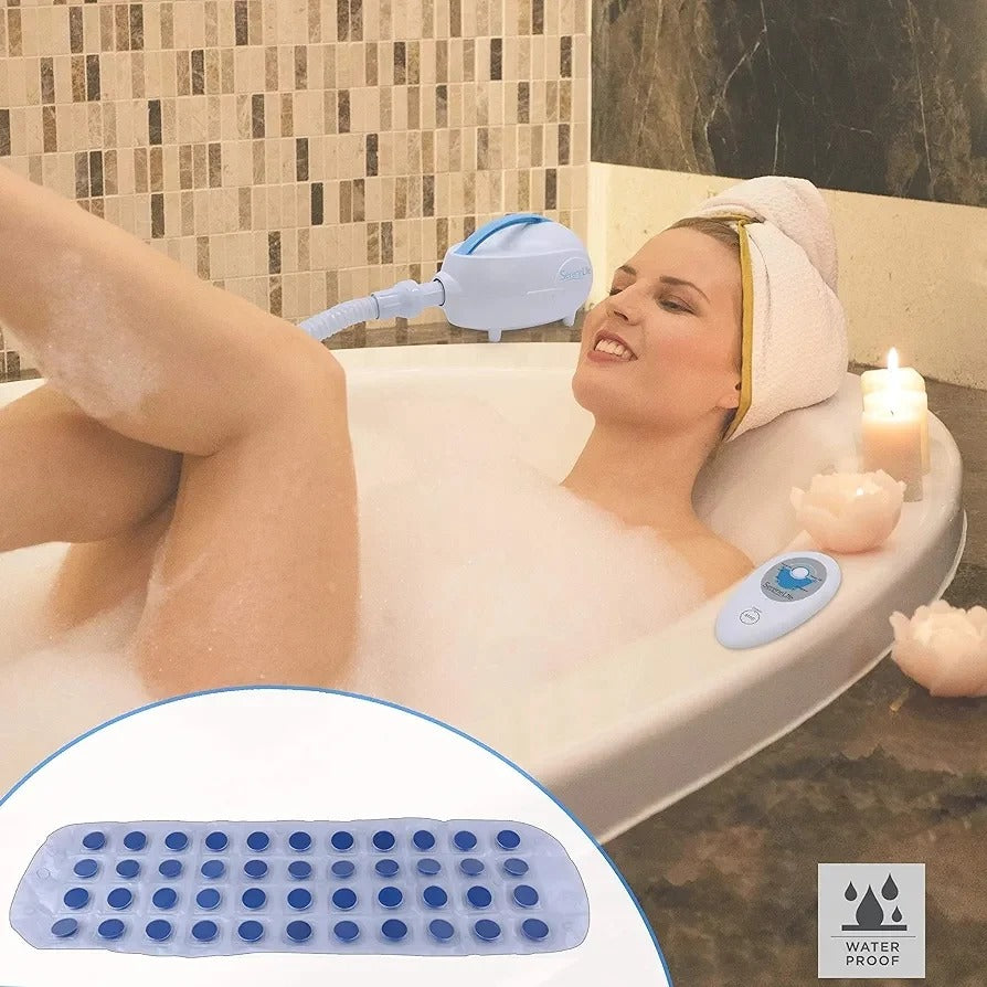 SereneLife Masajeador portátil de burbujas para spa – Alfombrilla térm...