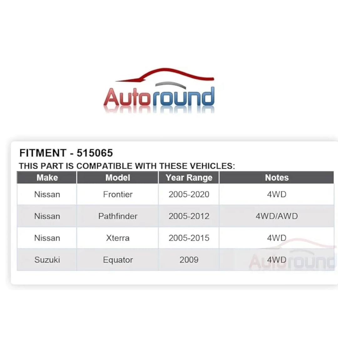 Autoround 515065 Buje de rueda delantera 4WD y conjunto de cojinetes c...