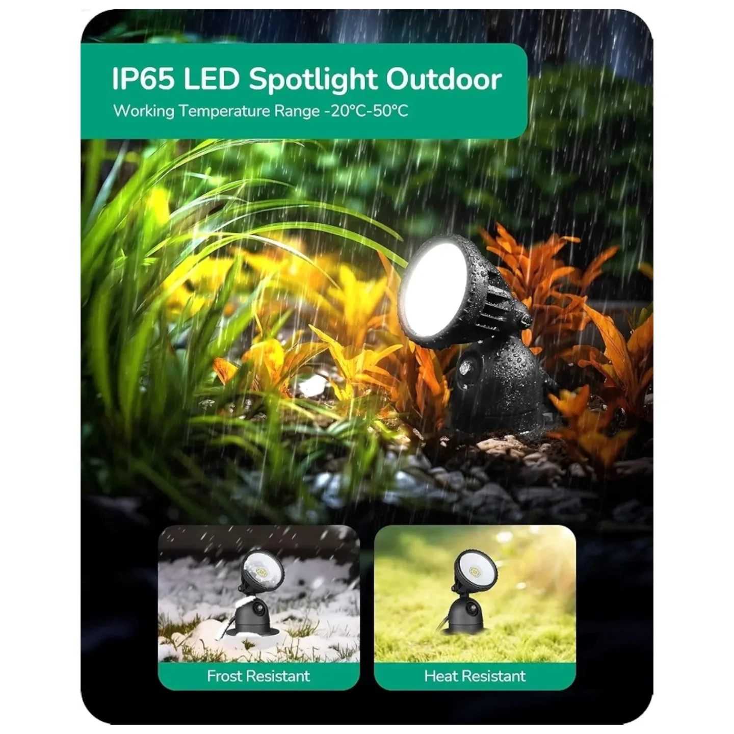 EDISHINE LED Outdoor Halloween Spotlight with 2 Lenses (Red and Green)