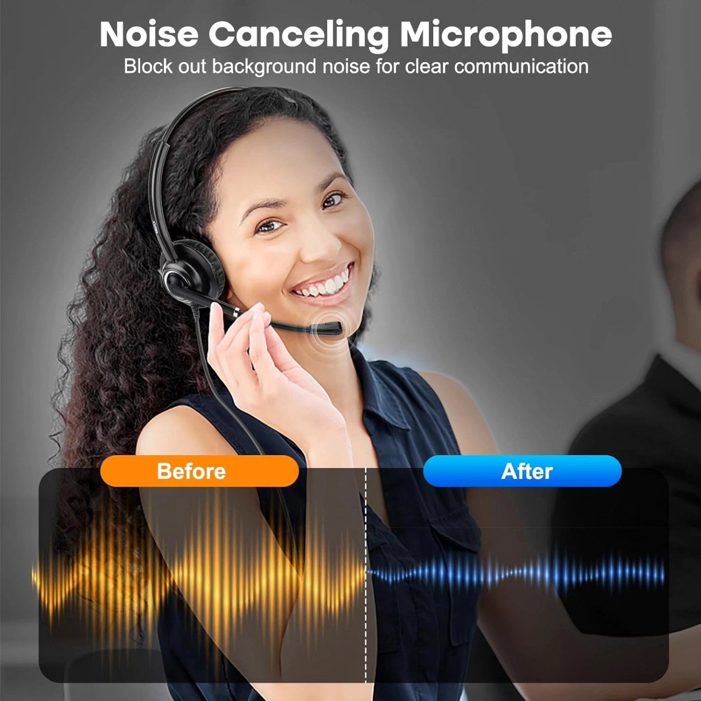 MAIRDI Auriculares telefónicos con conector RJ9 y conector de 0.138 in...