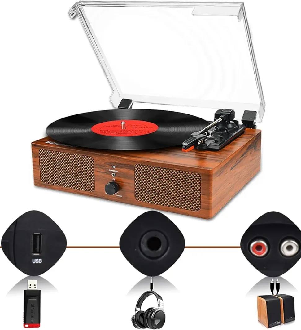 Reproductor de discos de vinilo impulsado por correa udreamer ud0...