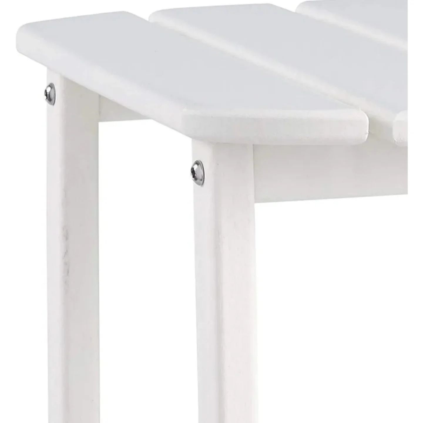 Benjara - Mesa auxiliar rectangular de plástico duro con patas rectas,...