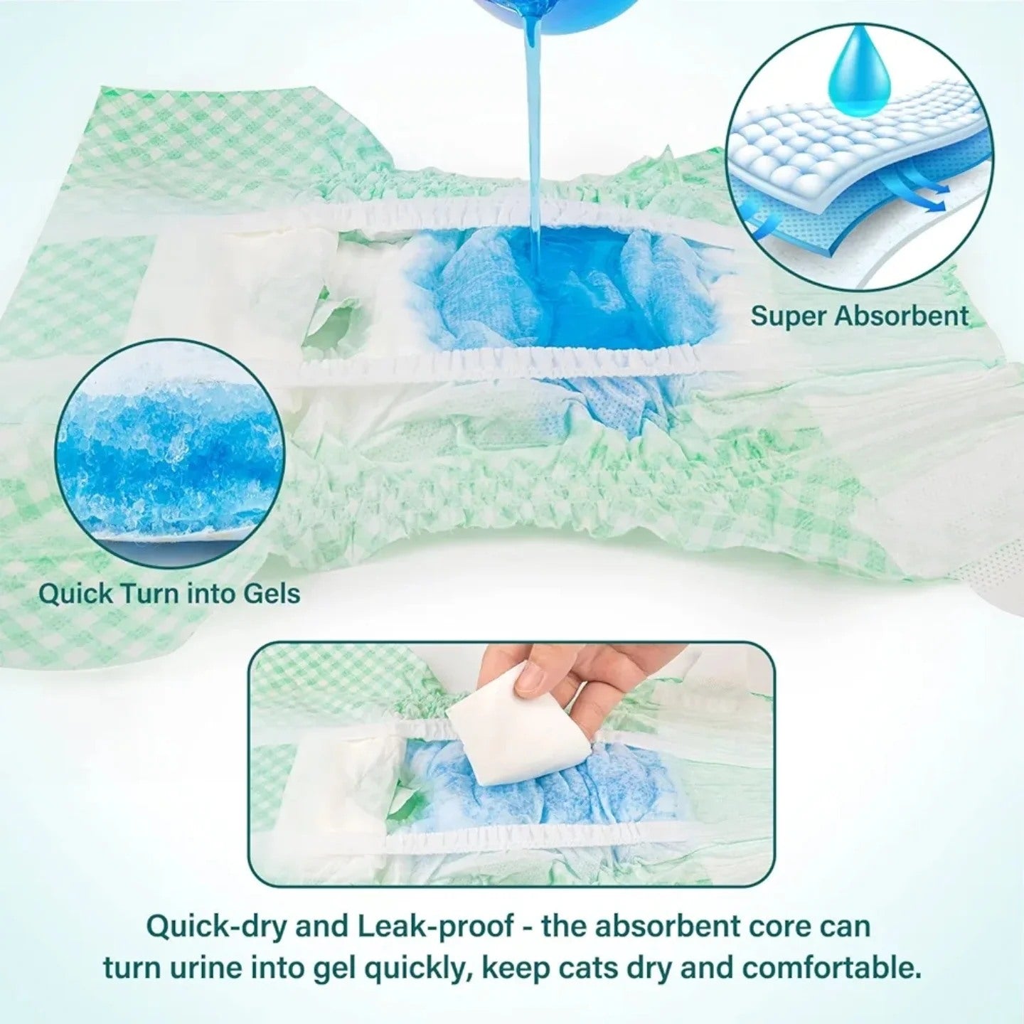 Pet Soft Pañales desechables para gatos – Pañales para perros en perío...