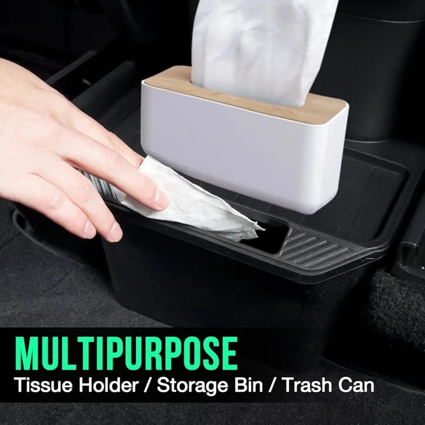 Bote de basura para Tesla Model Y 2024 2023 2022 2021, organizador de ...