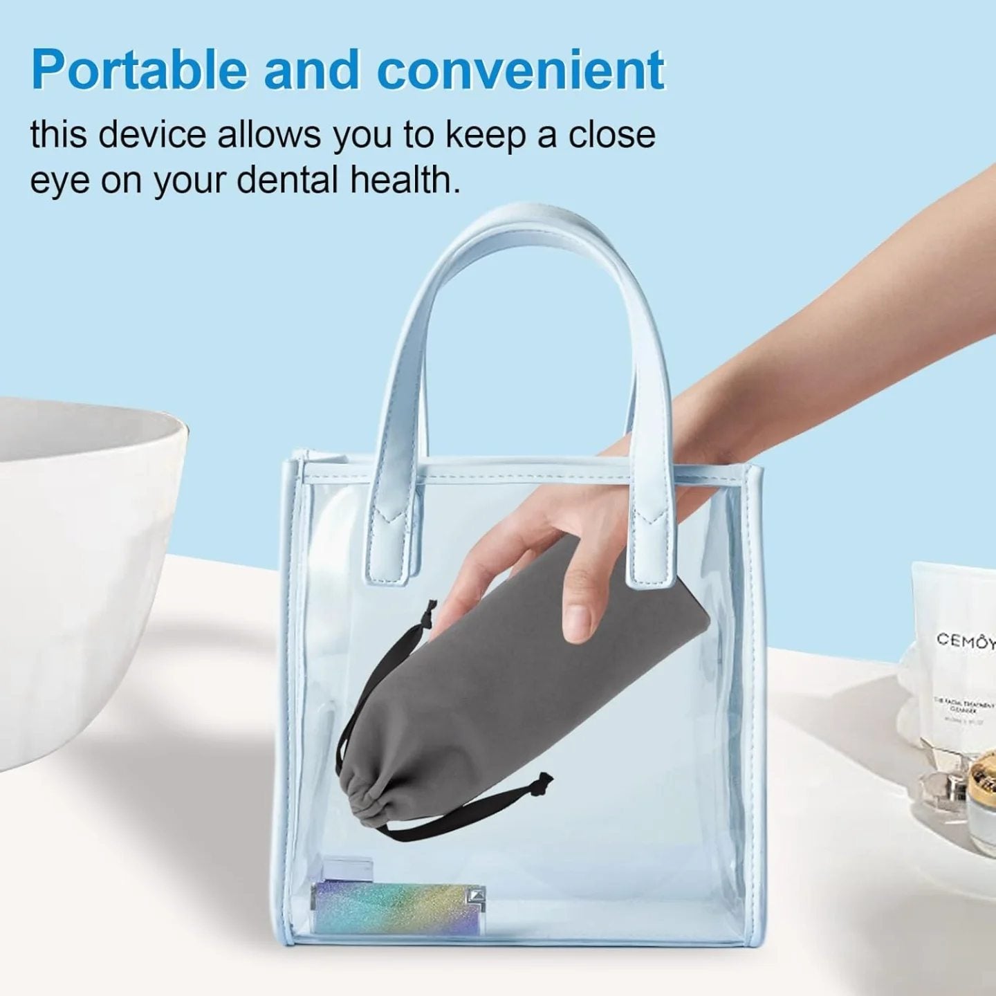 Ivandar Irrigador dental de agua para limpiador de dientes, inalámbric...