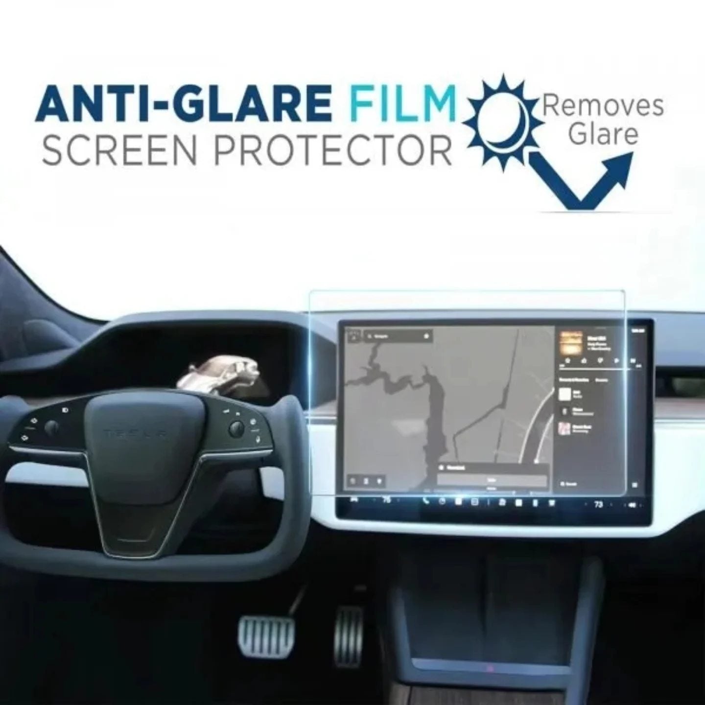 Tesla Model S/X 2022 2021 Screen Protector Matte Anti Glare Fingerprin...