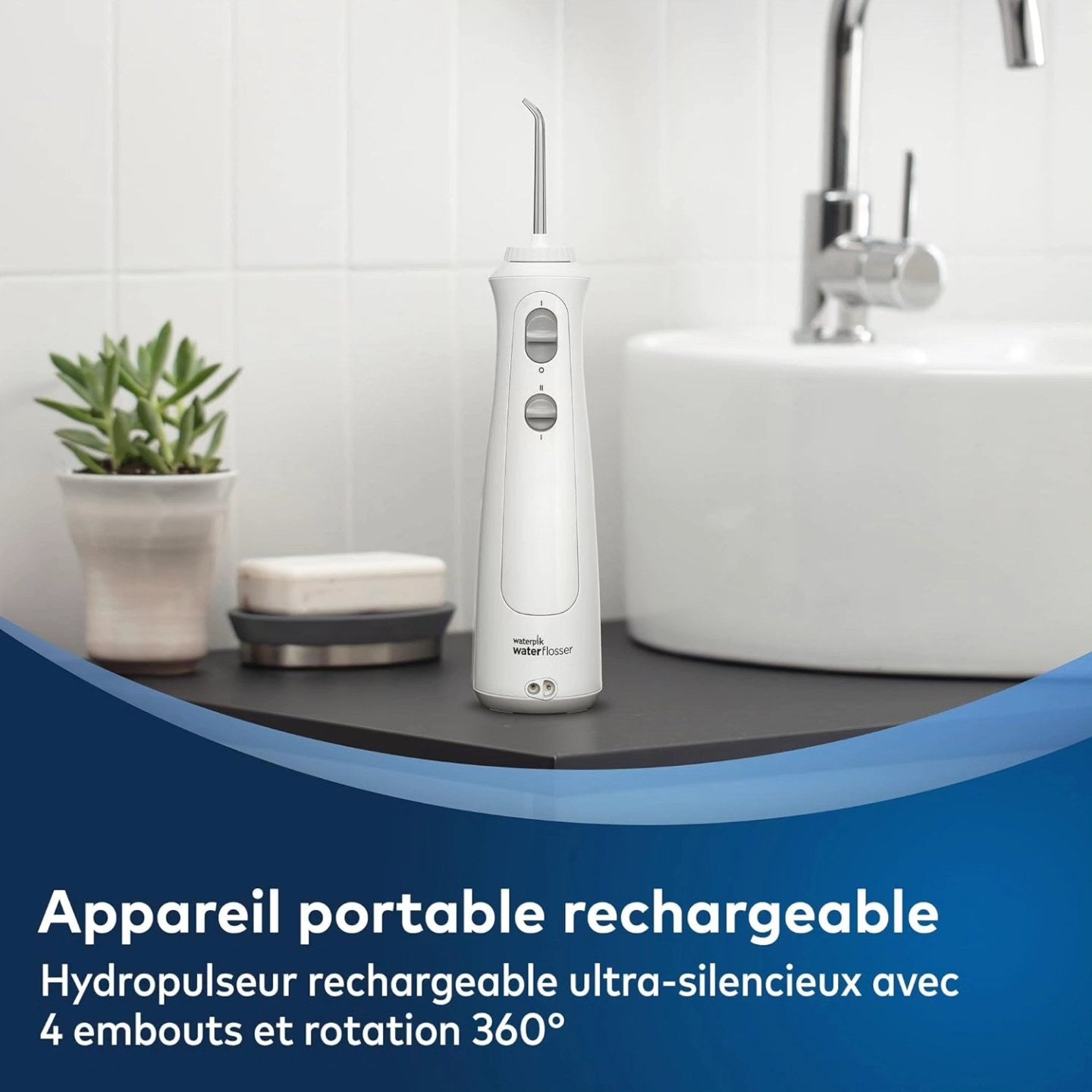 Waterpik Pearl - Hilo dental inalámbrico, chorro dental portátil recar...