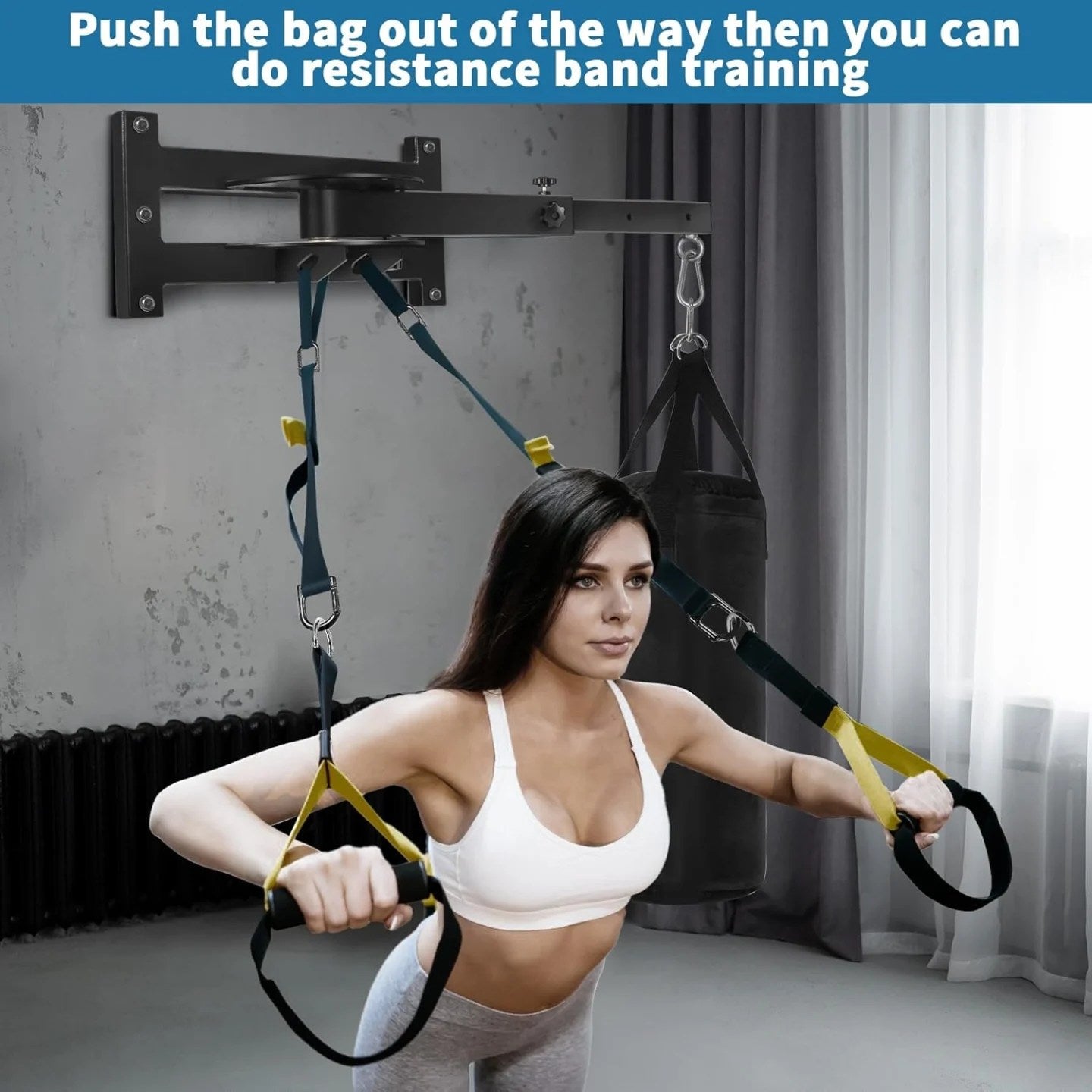Soporte para colgar en la pared para saco de boxeo pesado, diseño que ...