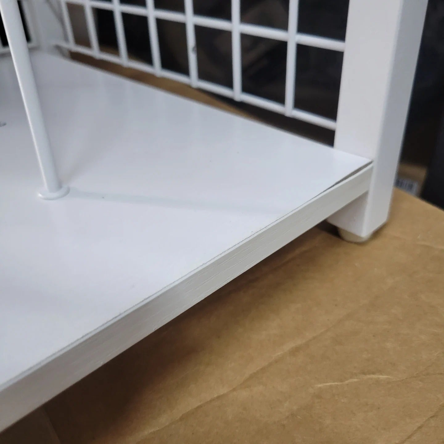 Soporte grande para tocadiscos blanco, mesa auxiliar grande de 3 nivel...