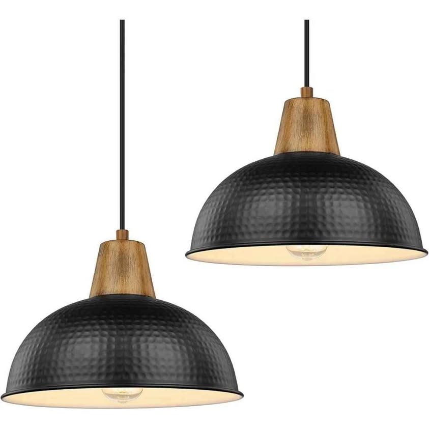 HWH - Paquete de 2 luces colgantes modernas para colgar en el techo de...