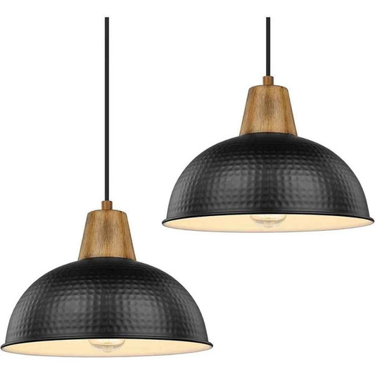 HWH - Paquete de 2 luces colgantes modernas para colgar en el techo de...