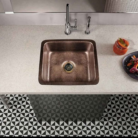 Monarch Abode 17090 Fregadero de cocina de cobre puro martillado a man...