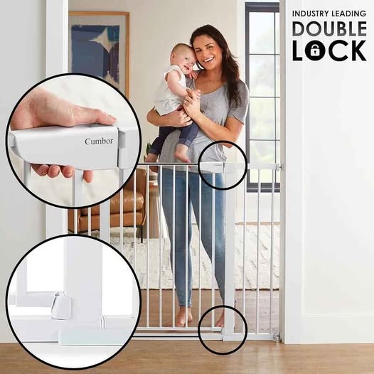 Cumbor Puerta de bebé extra alta de 36 pulgadas para perros y niños co...