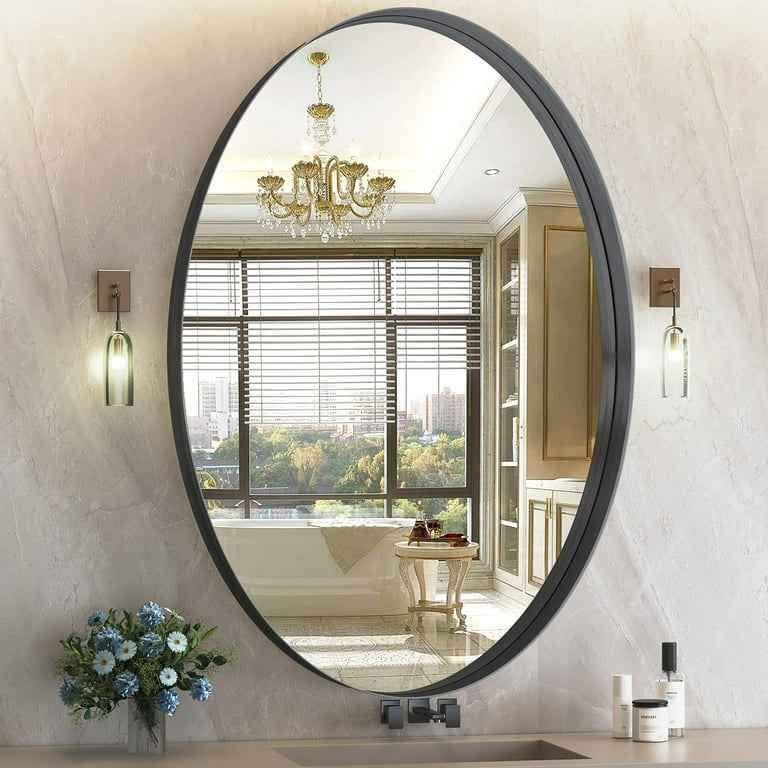 24x36 Inch Oval Bathroom Wall Mirror, Bathroom Mirrors with...