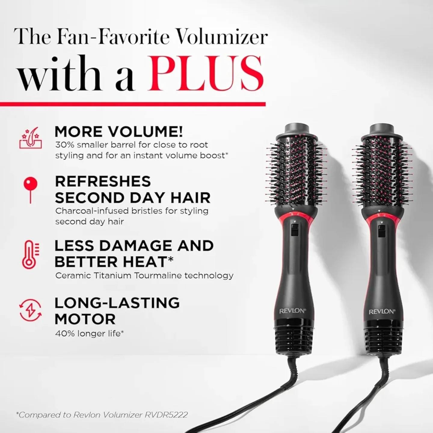 REVLON One-Step Plus 2.0 - Secadora, voluminizador de cabello y cepill...